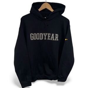 Goodyear tires sweatshirt Black Hoodie for Men unisex medium NEW front pocket